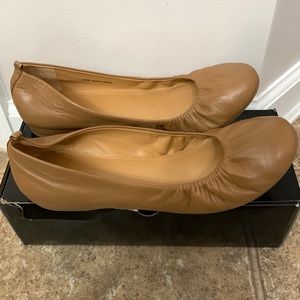 J. Crew Factory Anya Leather Ballet Flats